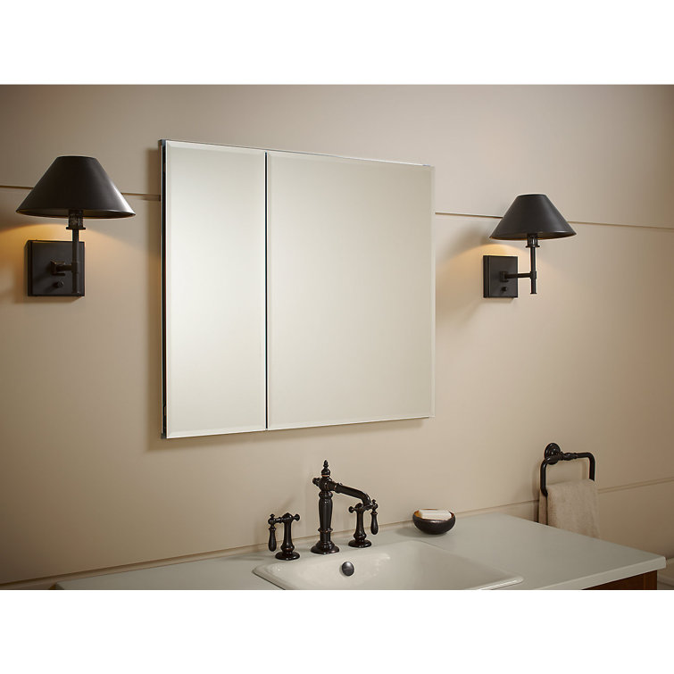 K-CB-CLC3026FS Kohler CLC Aluminum Two-Door Medicine Cabinet With ...